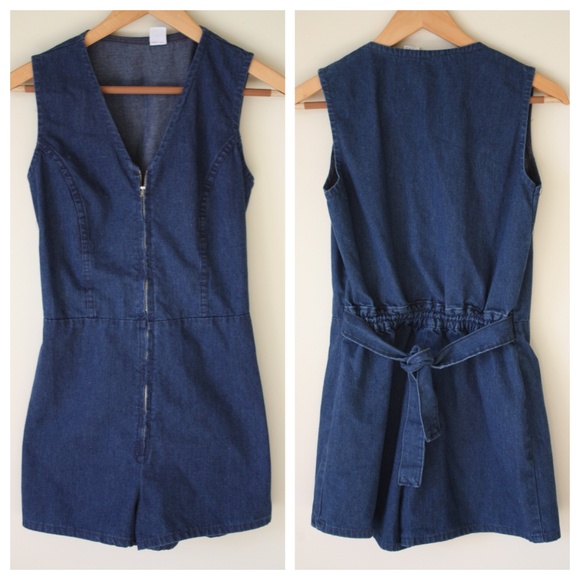Wrangler Pants - Vintage Denim Romper Wrangler Small